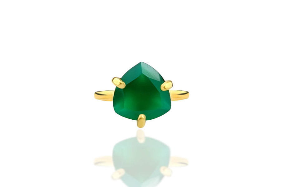 Pierścionek Chalcedon 4 Ct. Trylion