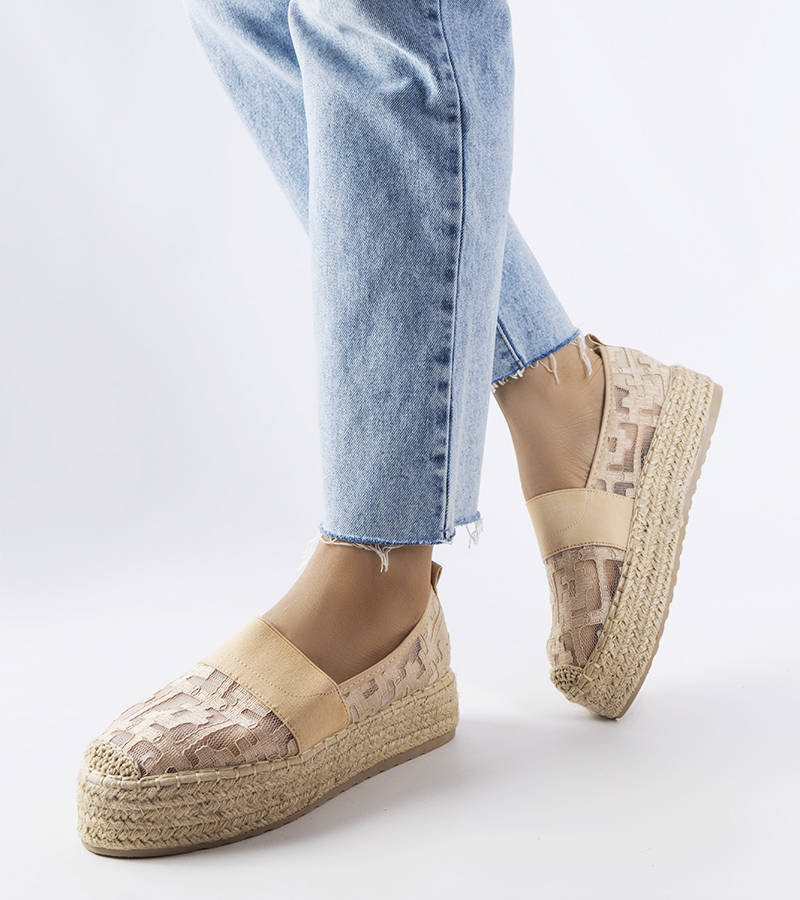 Różowe siateczkowe espadryle Bateliers -37