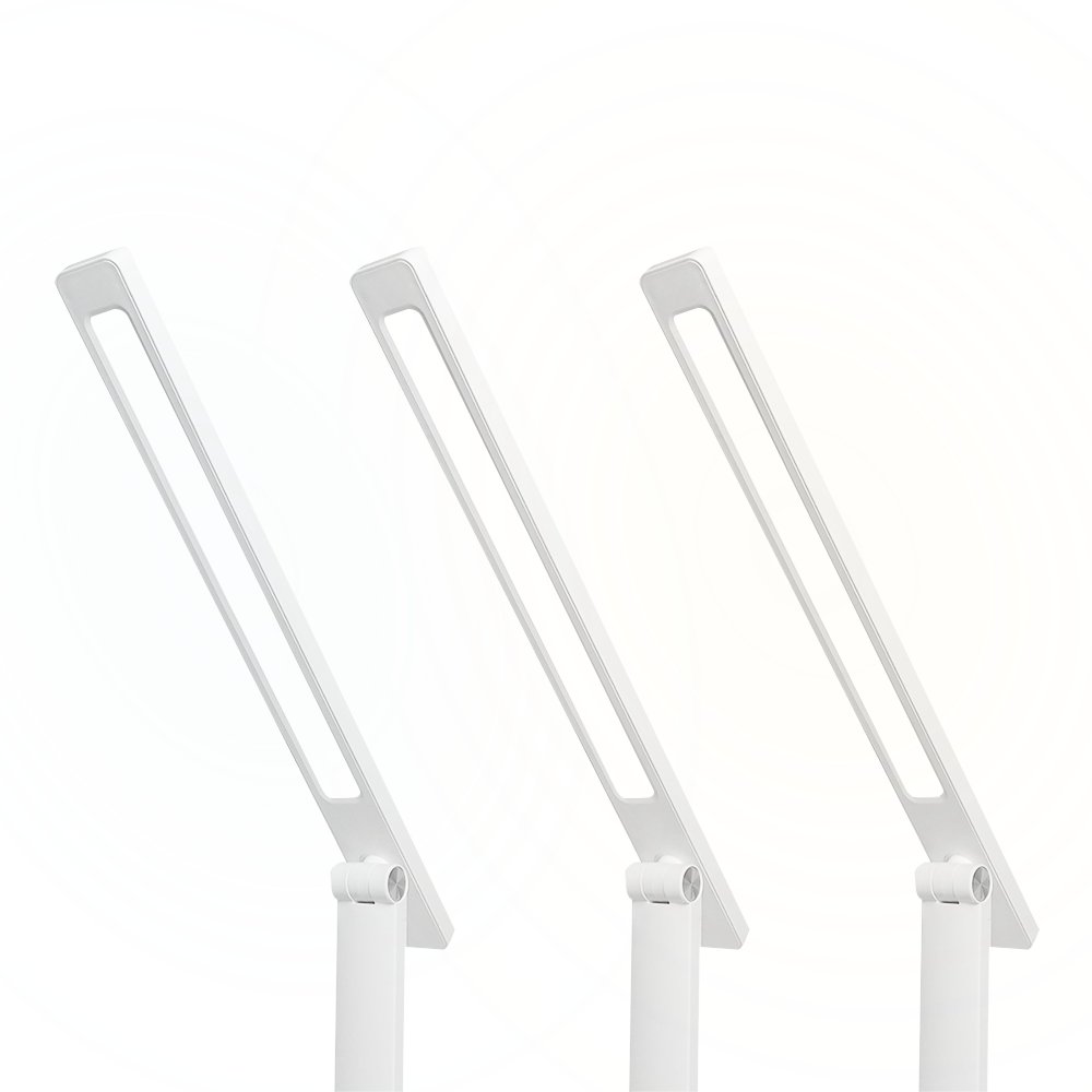 Lampka biurkowa LED 10W, 3000/4500/6000K, ładowanie indukcyjne, dotykowa, ściemniacz, biała, LTC