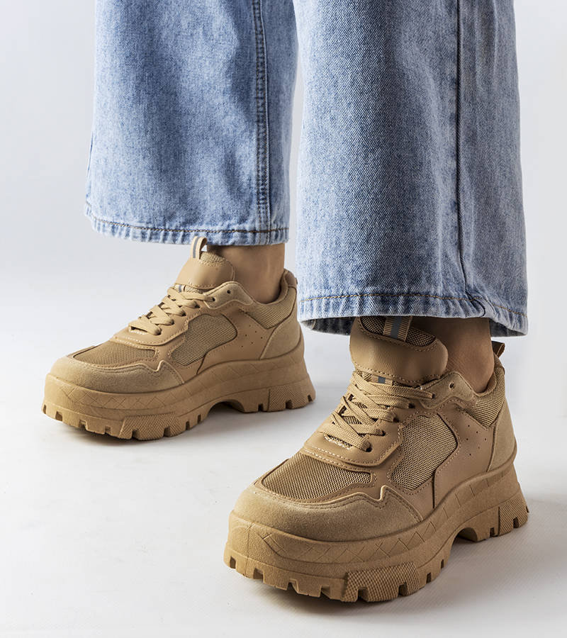 Ciemnobeżowe buty sportowe damskie Mikeladze-39