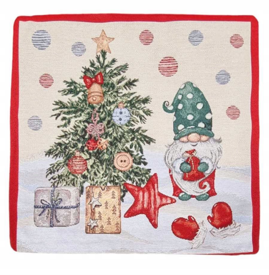 Poszewka Świąteczna Gobelinowa LUX 42x42 Skrzat