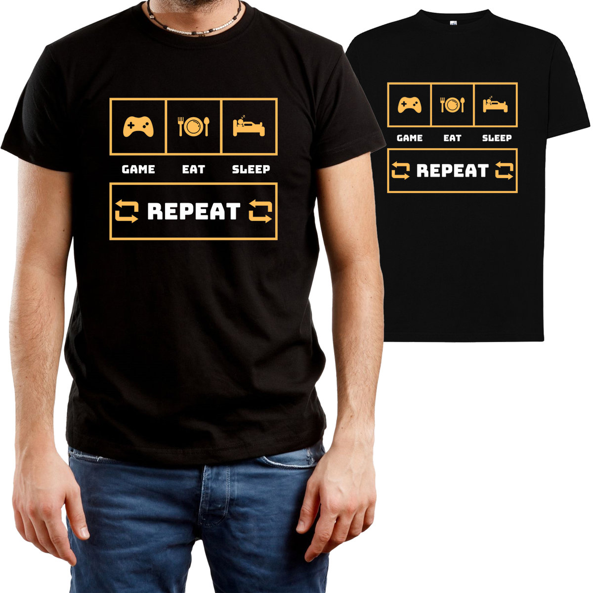 T-SHIRT MĘSKI DLA GRACZA PREZENT XBOX GAMER KOSZULKA CZARNA R-M A210