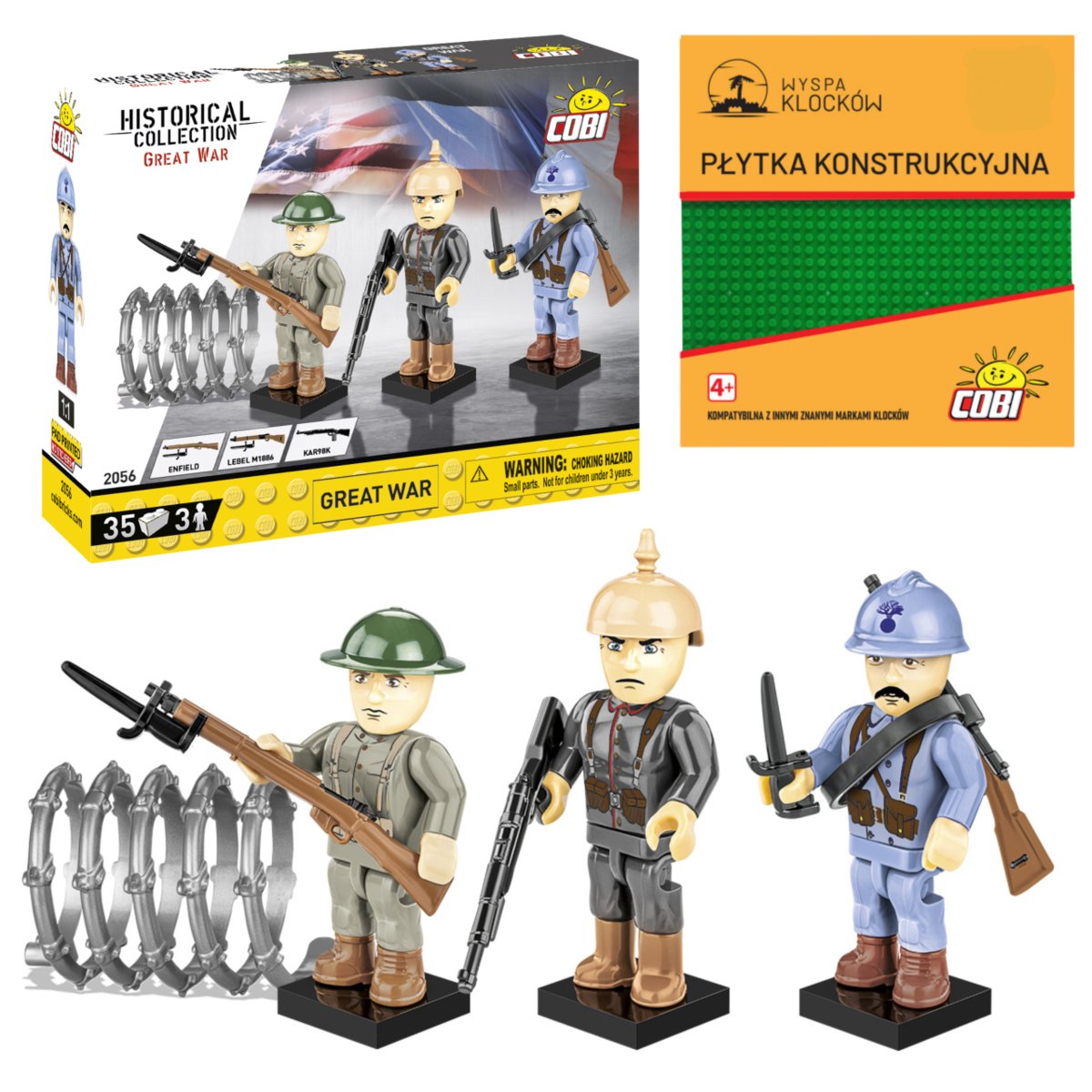 Cobi 2056 FIGURKI Wielka wojna HC GREAT WAR  35 EL. + PŁYTKA