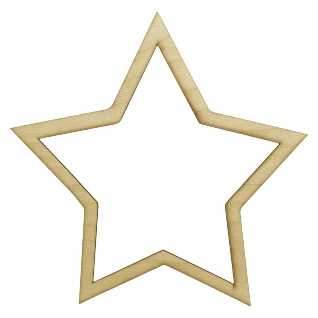 Gwiazdka 20 cm Drewniana obręcz  baza do łapaczy snów gr. 3 mm