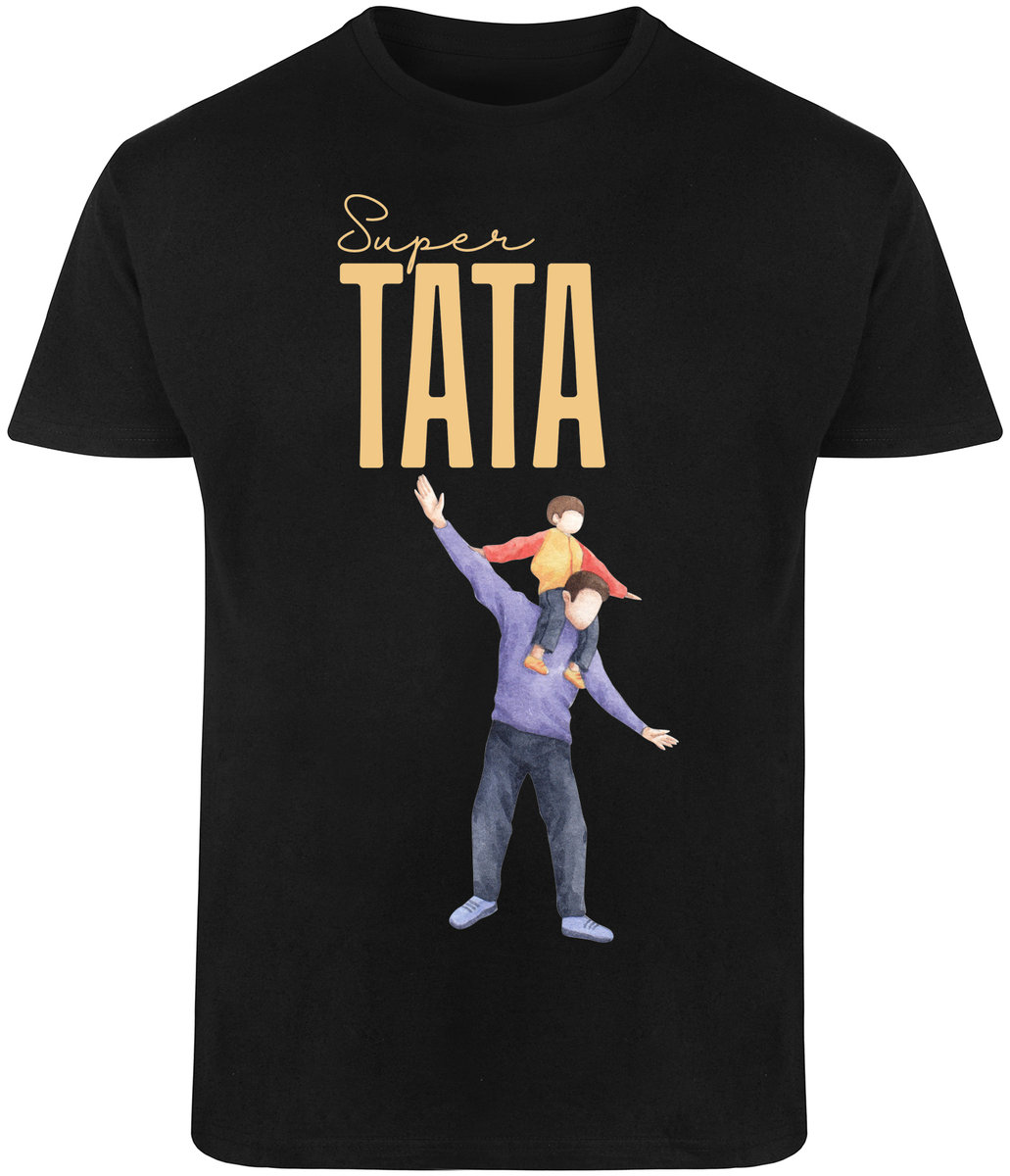 T-SHIRT MĘSKI PREZENT NA DZIEŃ OJCA DLA TATY KOSZULKA CZARNA R-XXL A636