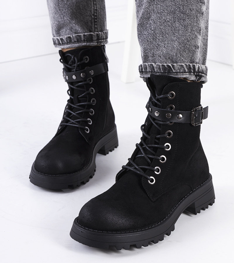 Czarne traperki Narnclaedra-38