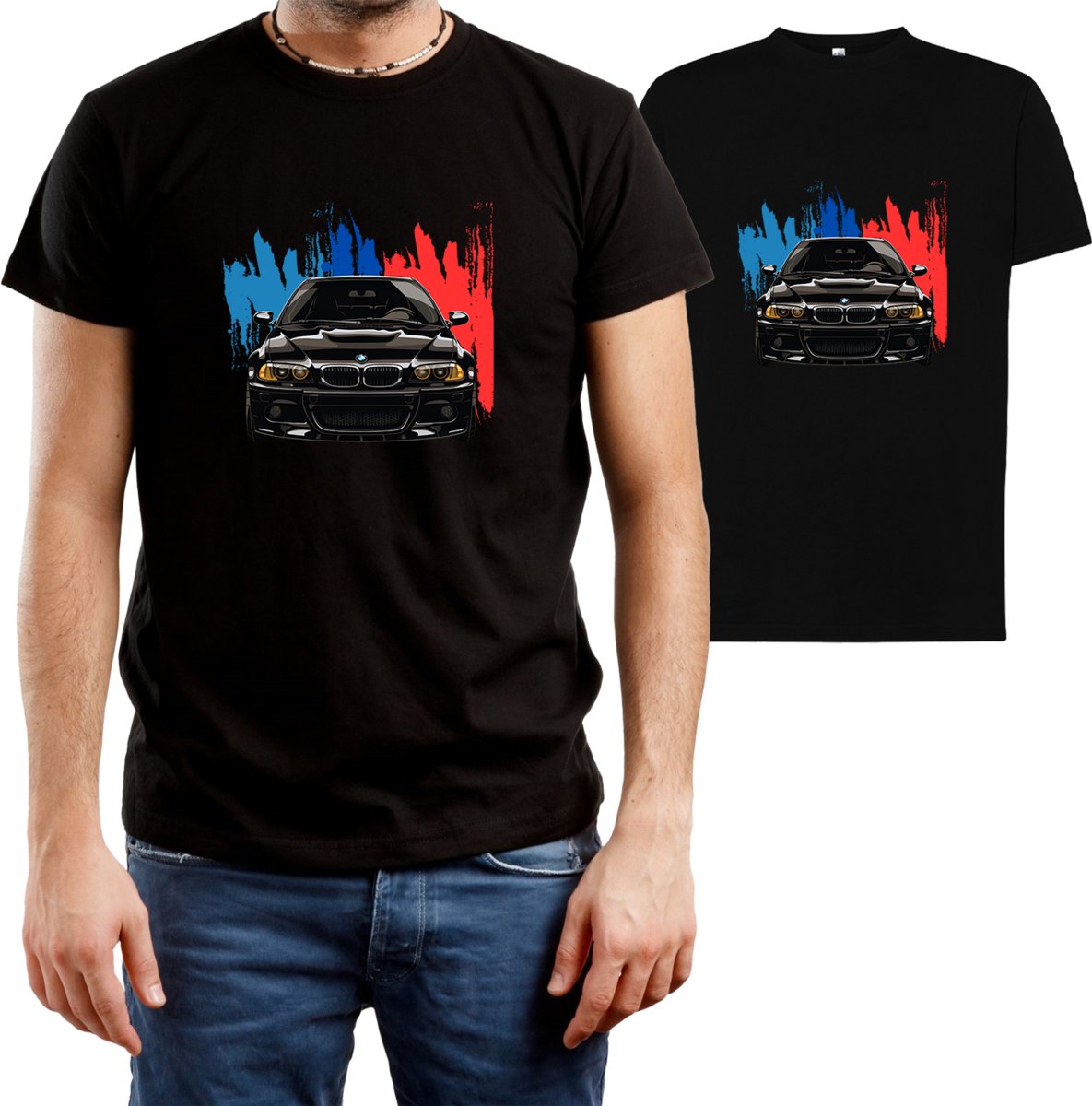 T-SHIRT MĘSKI BMW DLA FANA E46 M3 M POWER Z NADRUKIEM KOSZULKA R-XXL A287