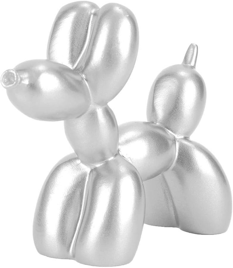 HEEPDD Figurka Balonowego Psa Srebrna 7.5 x 9 cm