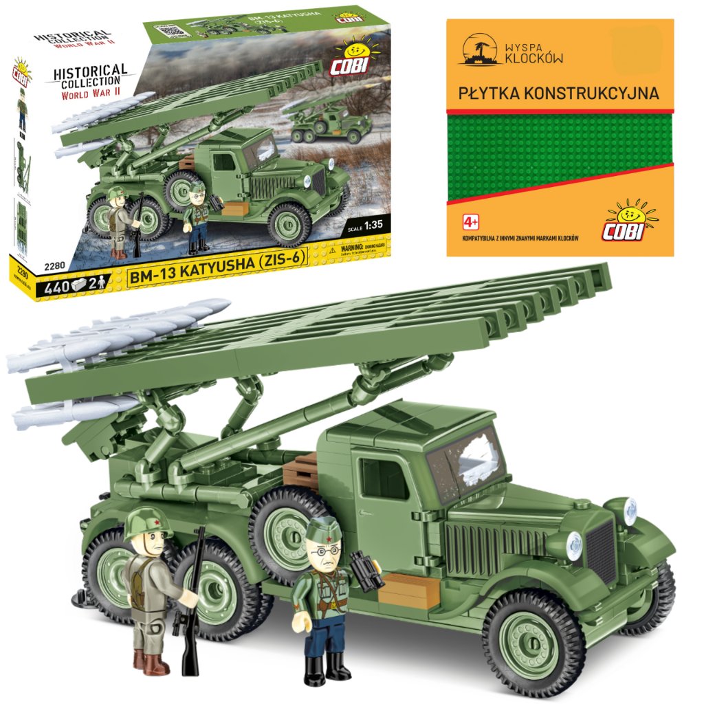 Cobi 2280 Katiusza BM-13 Katyusha Wyrzutnia Rakiet 440 El.