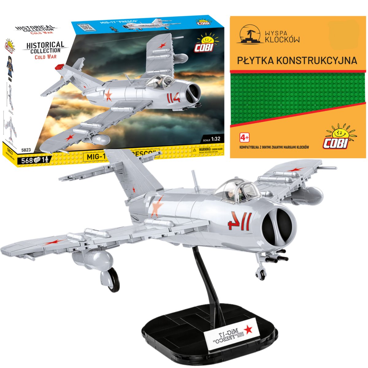 KLOCKI COBI 5823 Samolot MiG-17 NATO Code 