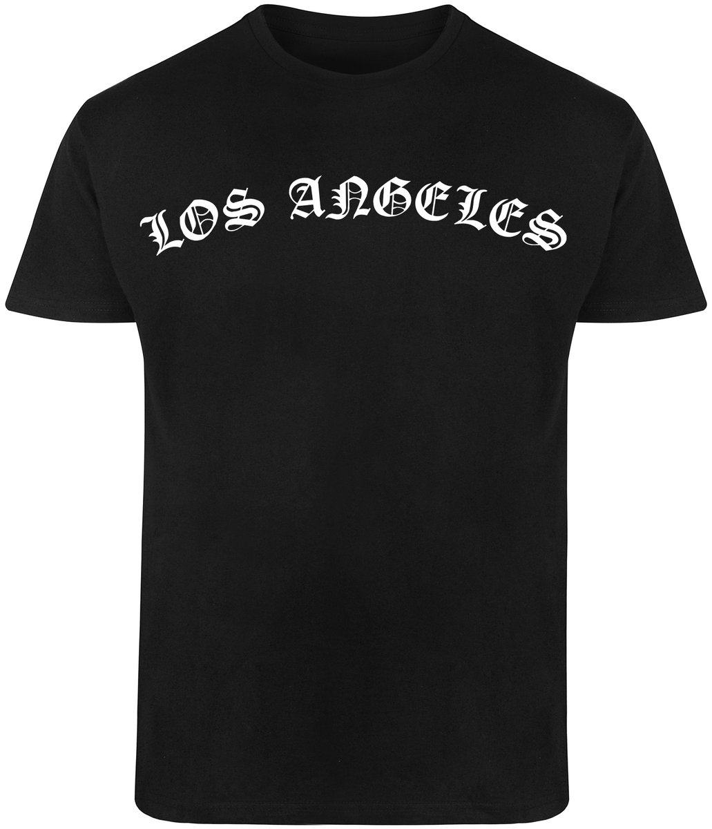 T-SHIRT MĘSKI LA LOS ANGELES STREETWEAR 2PAC RAP KOSZULKA CZARNA R-S A705
