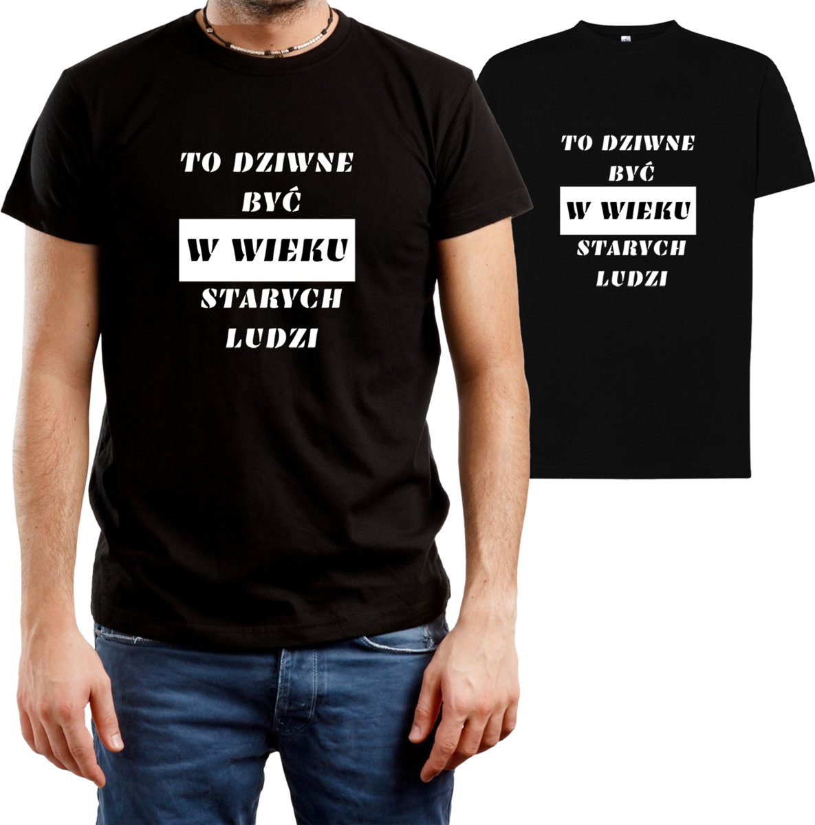 T-SHIRT MĘSKI NA 40 URODZINY CZTERDZIESTKA PREZENT KOSZULKA CZARNA R-S A292