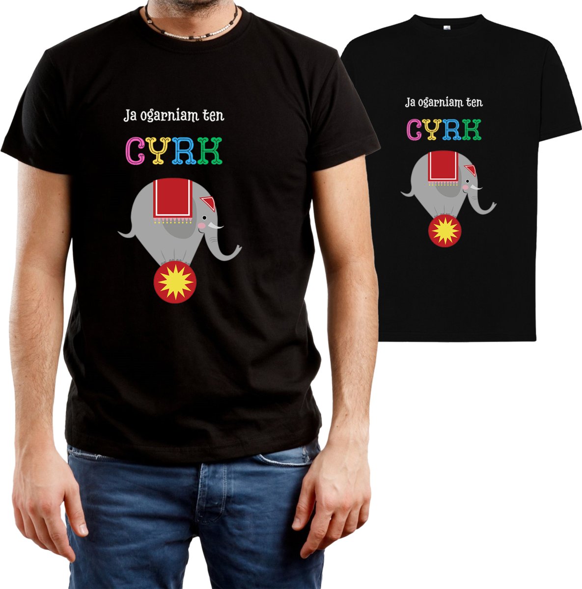 T-SHIRT MĘSKI PREZENT DLA SZEFA KIEROWNIKA CYRK KOSZULKA CZARNA R-XS A364