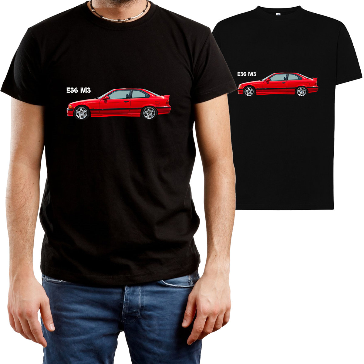 T-SHIRT MĘSKI BMW DLA FANA E36 M3 M POWER Z NADRUKIEM KOSZULKA R-XS A504