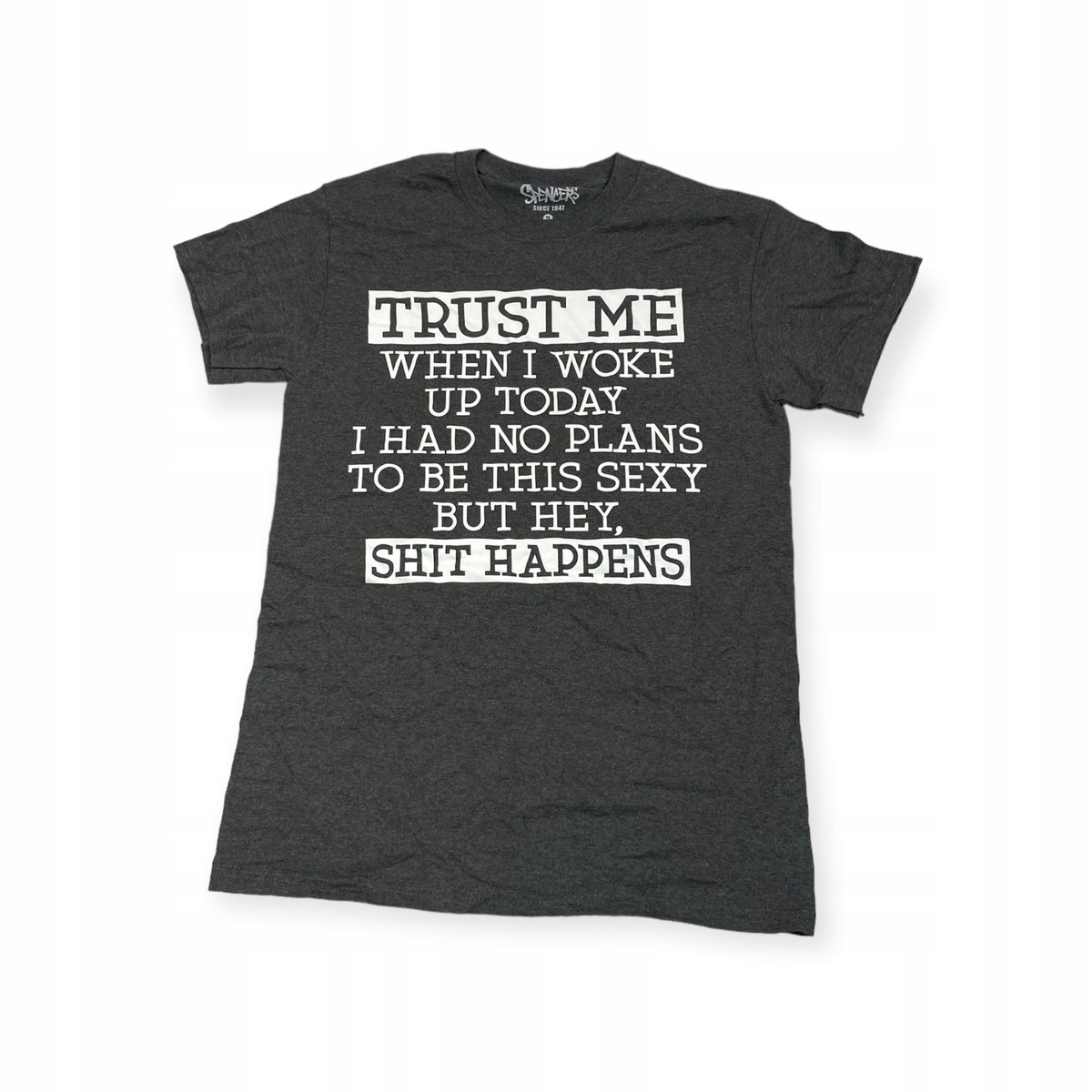 Koszulka T-shirt męski okrągły dekolt SPENCER'S NADRUK S