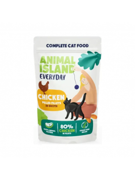 ANIMAL ISLAND Everyday z Kurczakiem 12x85g fileciki w rosole zestaw 12 saszetek