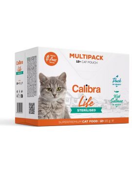 CALIBRA Cat Life Sterilised Multipack 12x85 saszetki mięsne