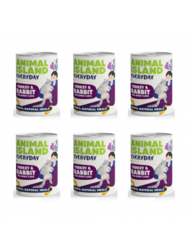 Pakiet Animal Island Mokra Karma Everyday Dla Kota Indyk z Królikiem 6 x 400 g