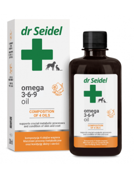 DR SEIDEL Omega 3-6-9 Oil 250ml Olej dla Psa i Kota Skóra Odporność
