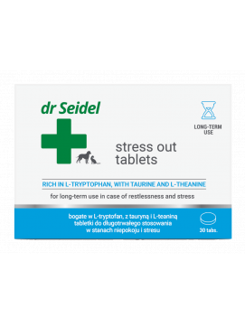 Dr Seidel Stress Out Tabletki w Stanach Niepokoju i Stresu Dla Psów i Kotów 30 Tabletek