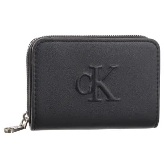 Portfel Sculpted Med Zip Around Deboss Black K60K612741 BEH (CK589-a) Calvin Klein