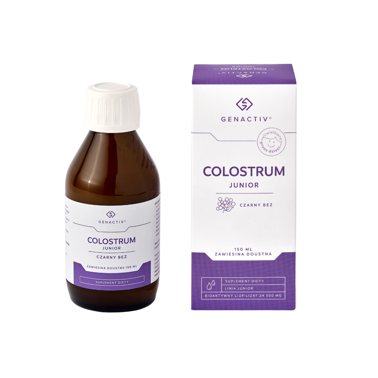 Genactiv Colostrum Junior Czarny Bez, Zawiesina