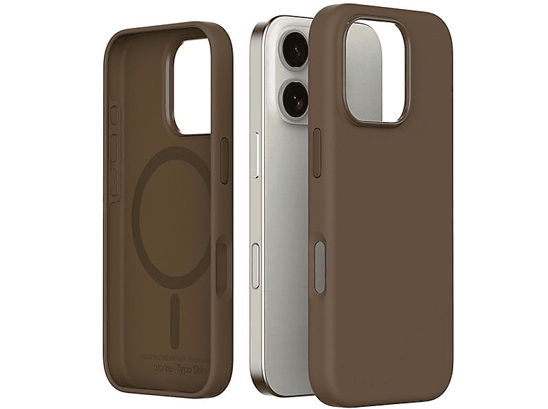 Etui ARAREE Typo Skin M do iPhone 16 Pro Pomarańczowy