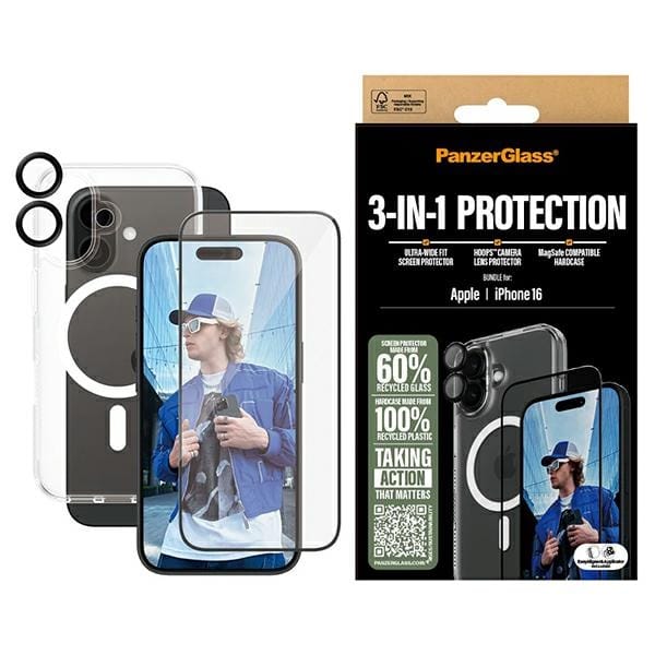 PanzerGlass Bundle 3in1 iPhone 16 6.1