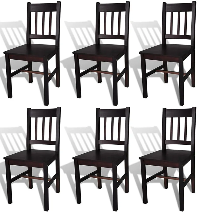 Komplet 6 Krzeseł Drewnianych Wenge L6-M61