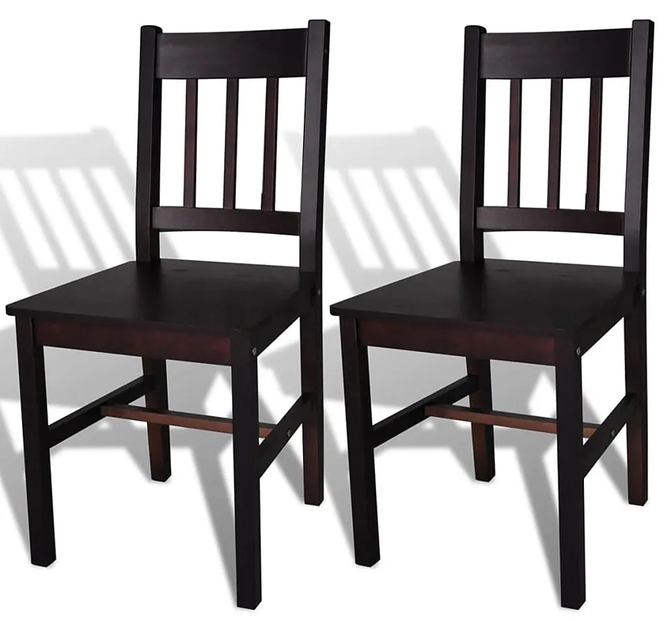 Zestaw 2 drewnianych krzeseł wenge G9-Z78