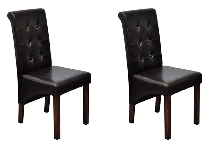 Zestaw 2 tapicerowanych klasycznych krzeseł wenge K9-F94