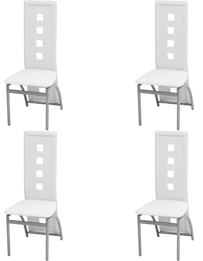 Komplet 4 białych krzeseł do stołu M8-L20