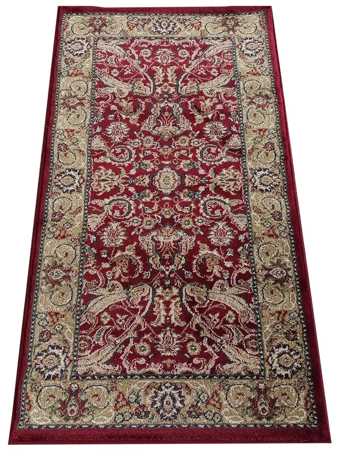 Czerwony dywan z klasycznym stylu K4-B14