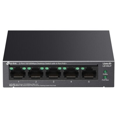 Switch TP-LINK LS105LP Fast Ethernet, 5 portów, Funkcja PoE LS105LP