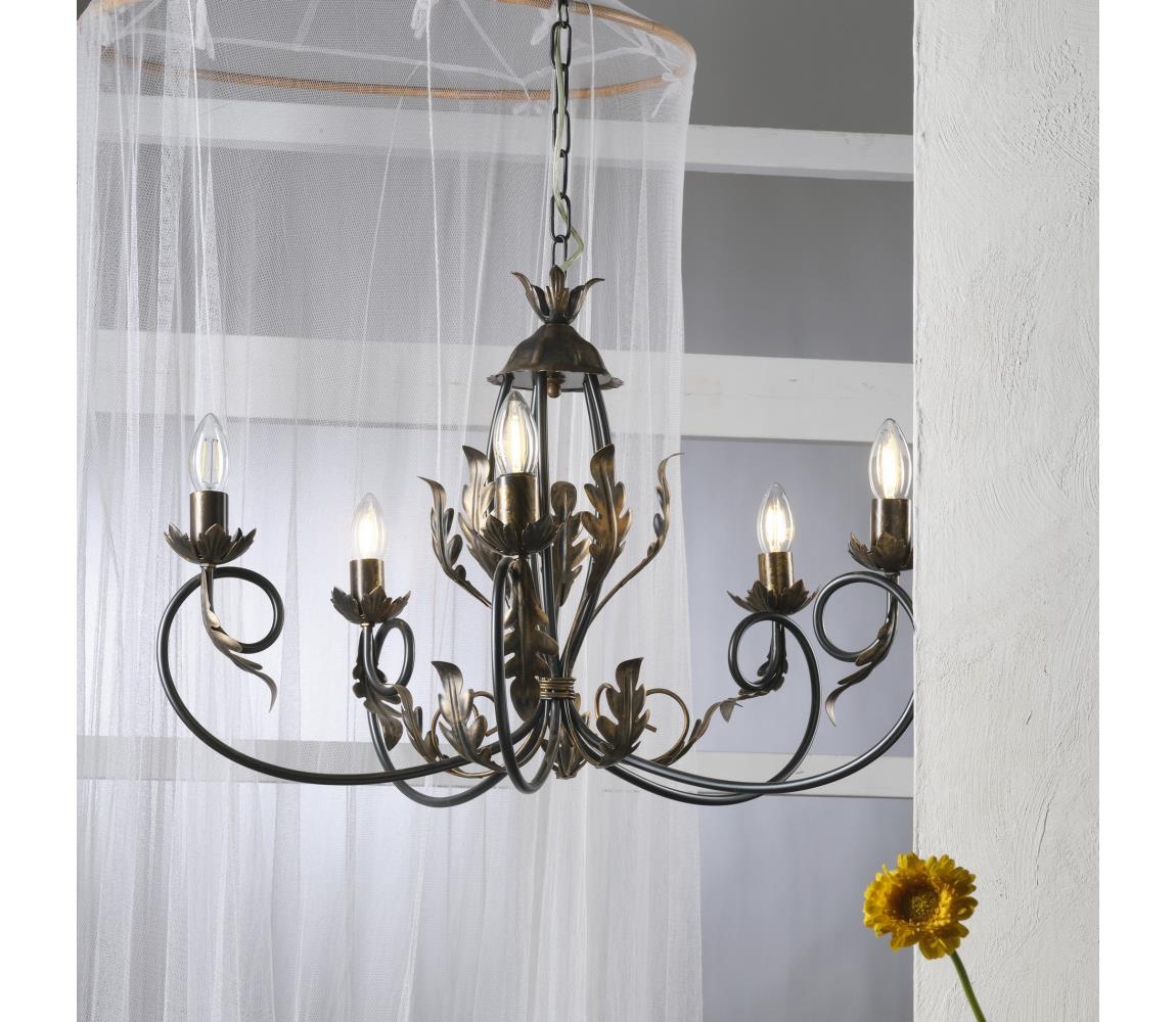 ONLI - Żyrandol na łańcuchu GRETEL 5xE14/6W/230V