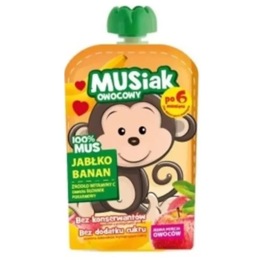 Mus Owocowy Jabłko Banan Musiak, 100g