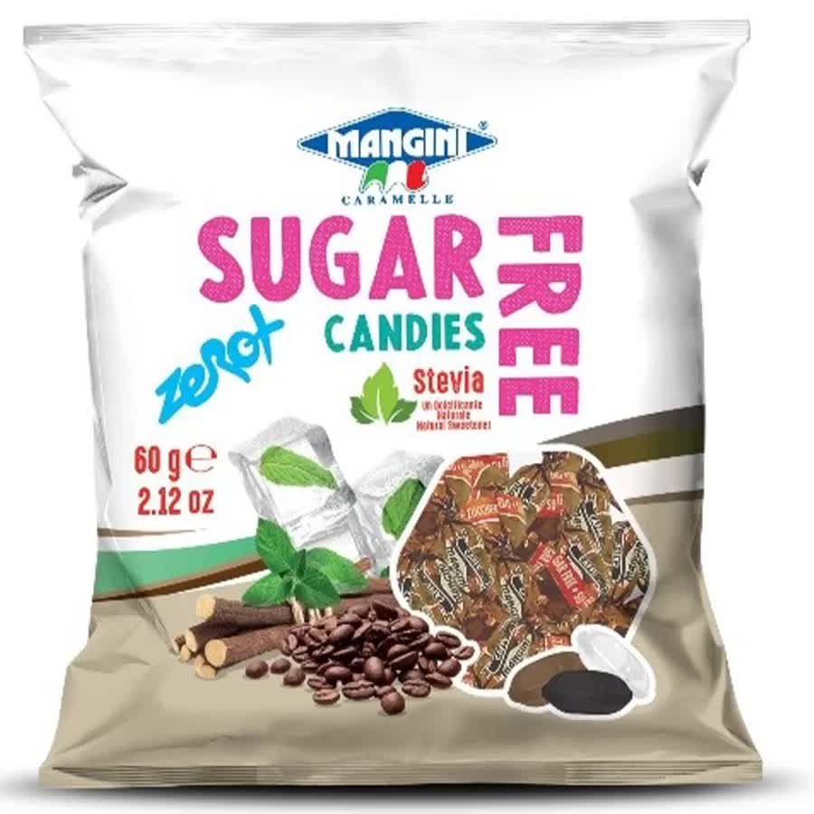 Cukierki o Smaku Kawowym ze Stewią Mangini, 60 g