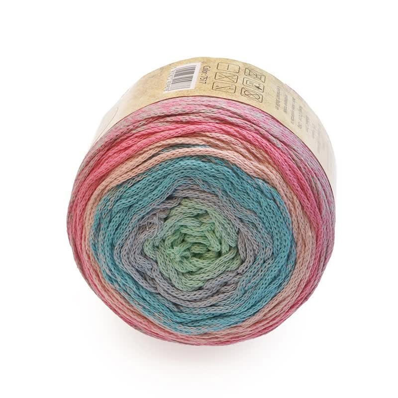 Sznurek do makramy cieniowany pleciony 2mm Opus Ombre Cake nr 7517 bawełna