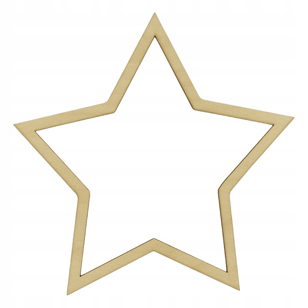 Gwiazda drewniana 25 cm obręcz baza do łapaczy snów gr. 3 mm