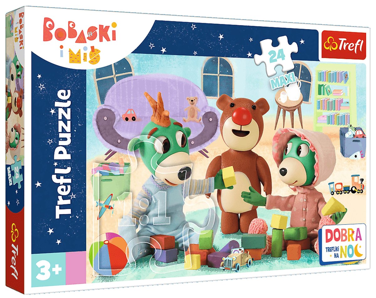 Puzzle 24 bardzo dużych elementów - Zabawy Treflików przed snem TREFL
