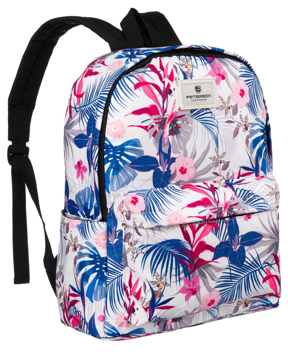 Plecak szkolny Peterson plecak sportowy z wieloma przegródkami, floral print