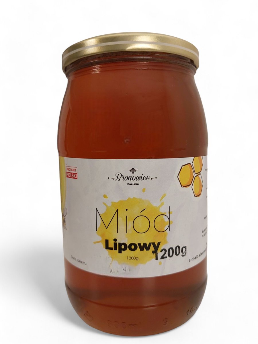 Miód lipowy nektarowy 1200g / Pasieka Bronowice