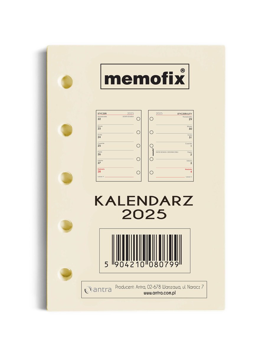 Antra kalendarze, wkład do kalendarza 2025 mem/m/tns a7