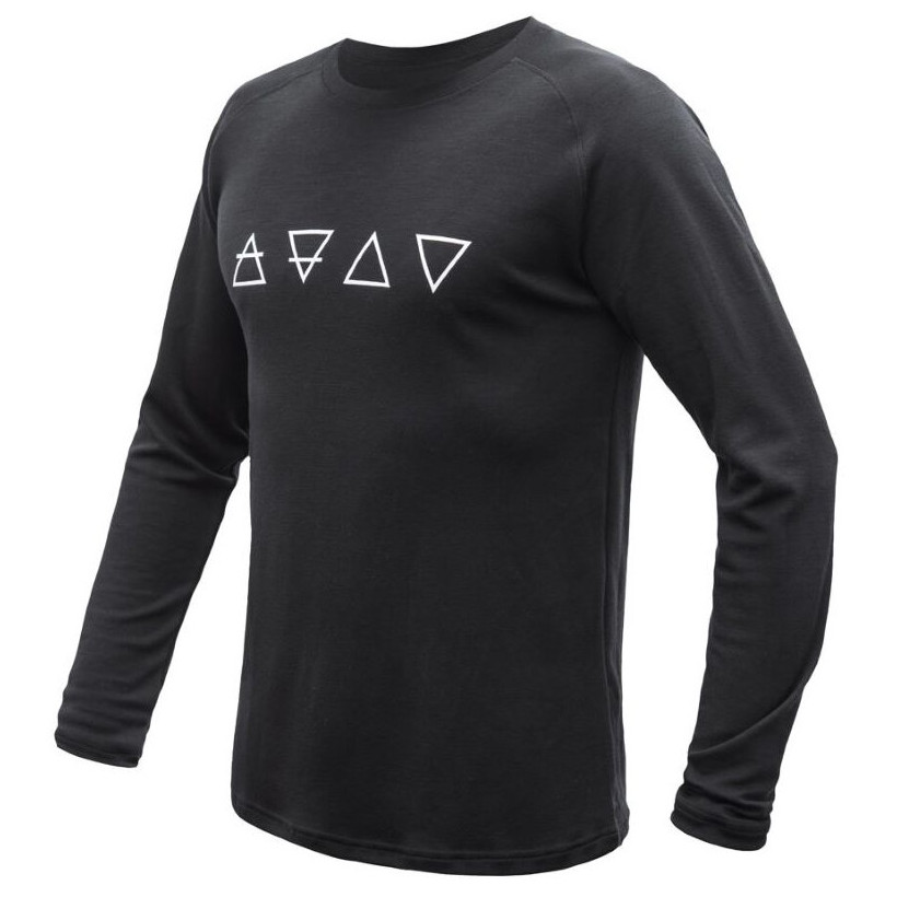 Męska koszulka Sensor merino Blend Elements black Rozmiar: XXL / Kolor: czarny