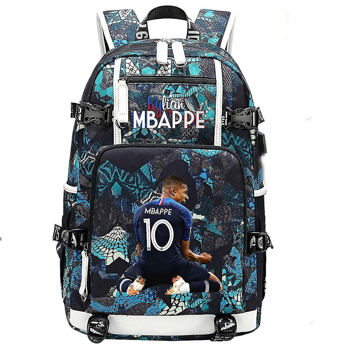 Mbappe 10 Torba szkolna Plecak Uczniowie Book Bag Causl Daypack dla dziewcząt Chłopcy