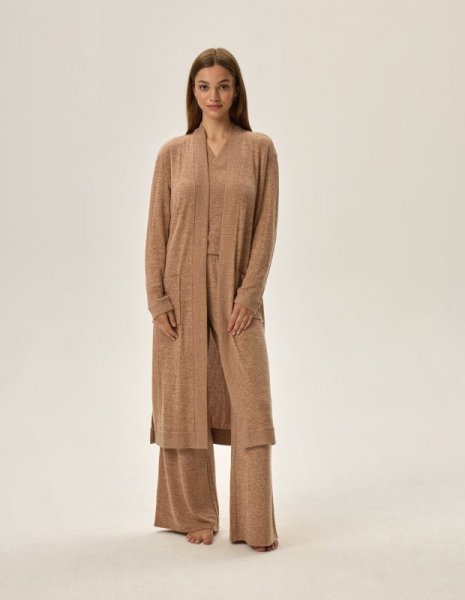 Szlafrok Fudge 41948-80X Beżowy - Henderson Ladies
