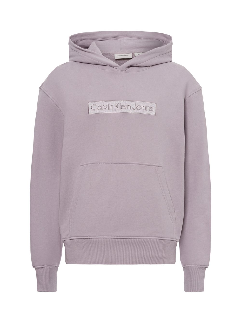 Calvin Klein Jeans Męski sweter z kapturem Mężczyźni Bawełna szary jednolity, S