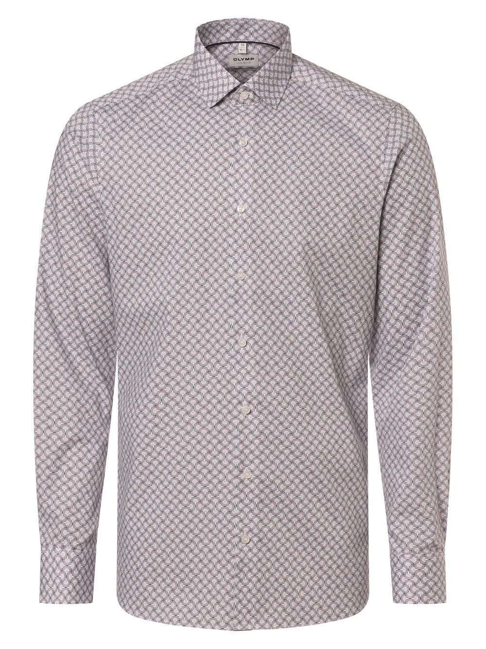 Olymp Level Five Koszula męska Mężczyźni Slim Fit Bawełna wielokolorowy wzorzysty, 42