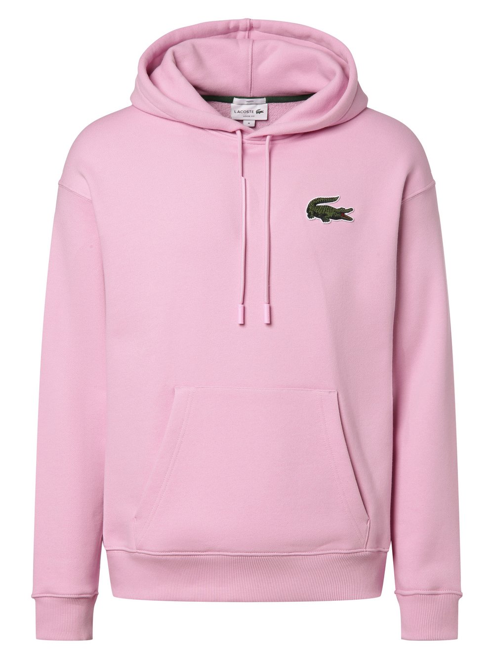 Lacoste Męski sweter z kapturem Mężczyźni Bawełna różowy jednolity, 5