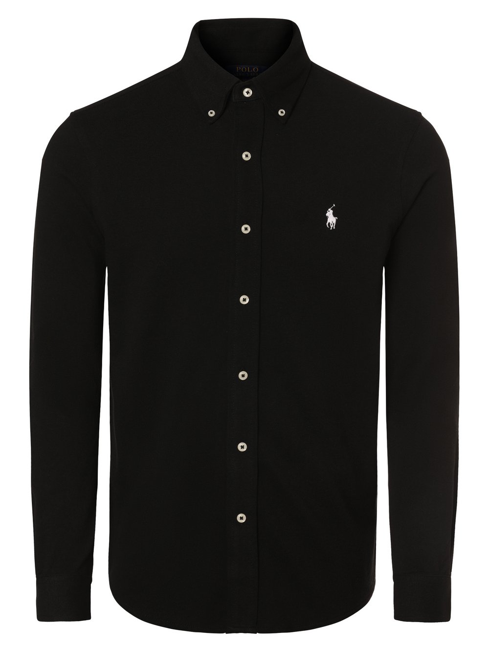 Polo Ralph Lauren Koszula męska Mężczyźni Slim Fit Bawełna czarny jednolity, XL